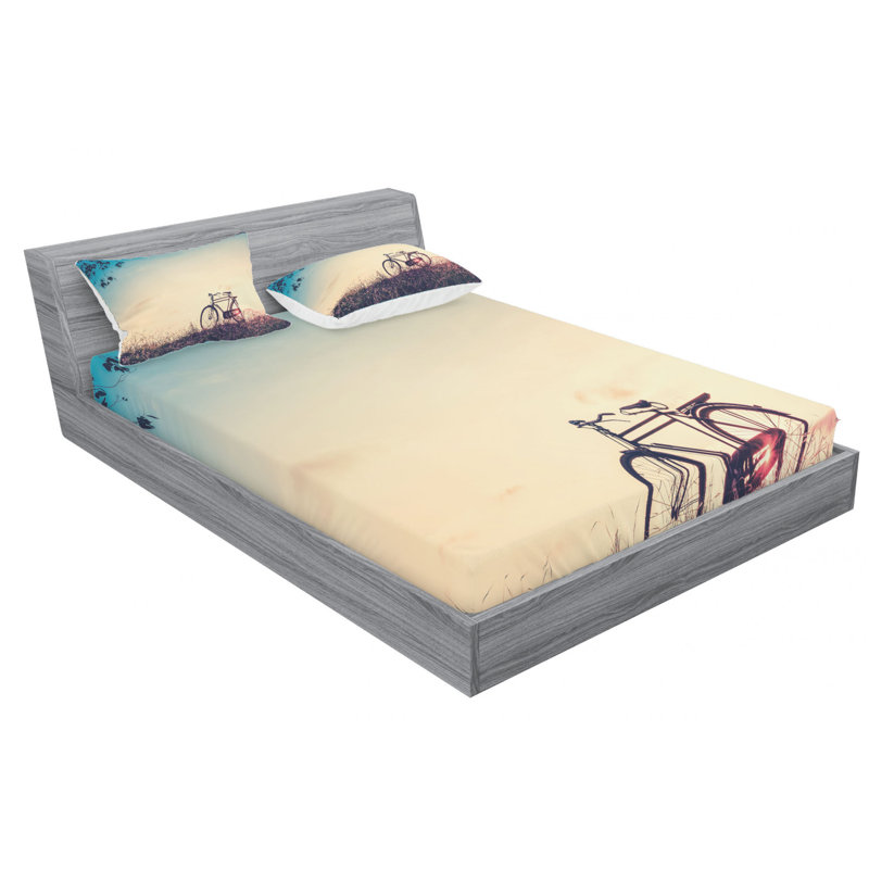 Microfiber Sheet Set, Queen Sheet Set + Fitted Sheet + 2 Pillowcases