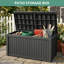PawsomePad 200 gallons Boîte de rangement en résine noire pour l'extérieur intérieur-130604067