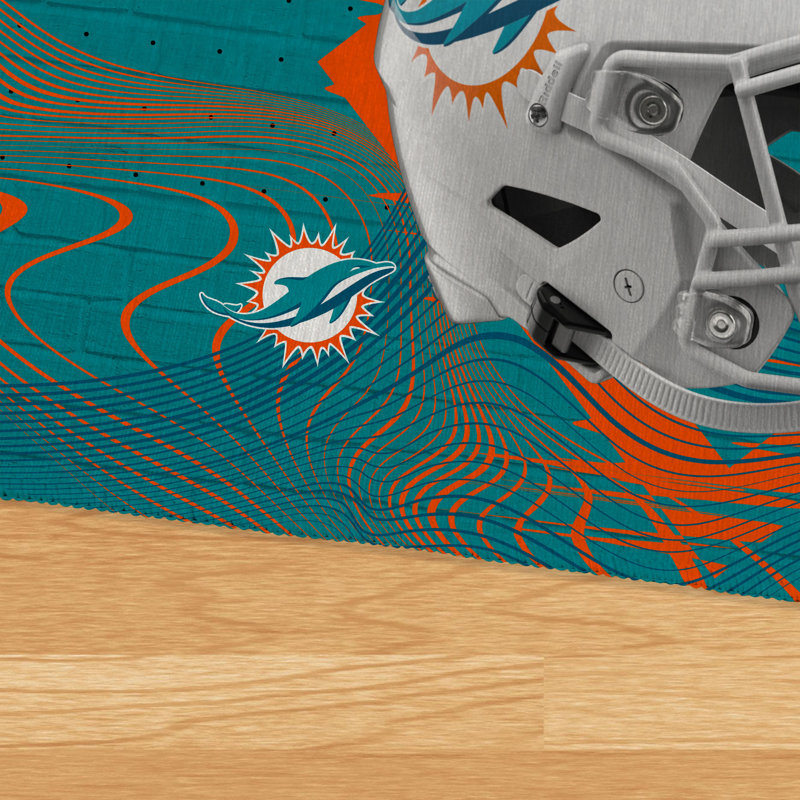 Tapis lavable en longueur d'ondes Miami Dolphins NFL 20 po x 32 po