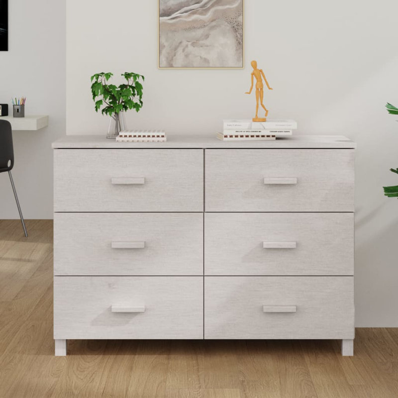 Console Table HAMAR Solid Wood Pine Side End Tall Table Multi Colours, White