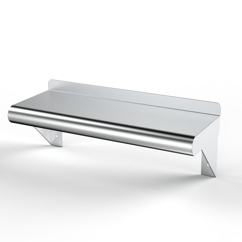 Tablette murale en acier inoxydable, H 5 po x l 16 po x P 6 po