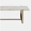 Table basse blanche et champagne