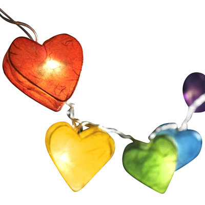 Mandi LED Handmade Paper Hearts String Light