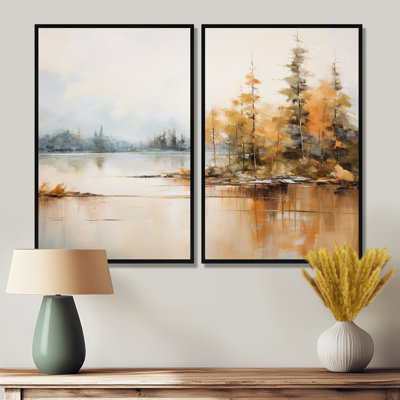 Minimalisme, lac tranquillité - grand lac, art mural