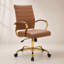Fauteuil de bureau pivotant en cuir Naudain-132200685-58177231