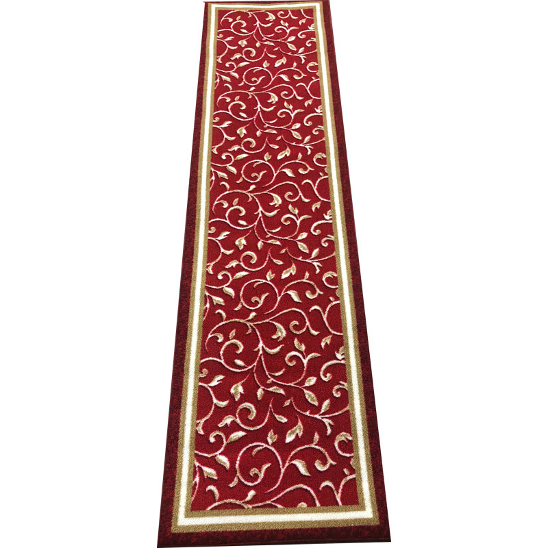 Tapis de cuisine Faasulu, Tapis de couloir 1,8 pi x 4,11 po, Rouge