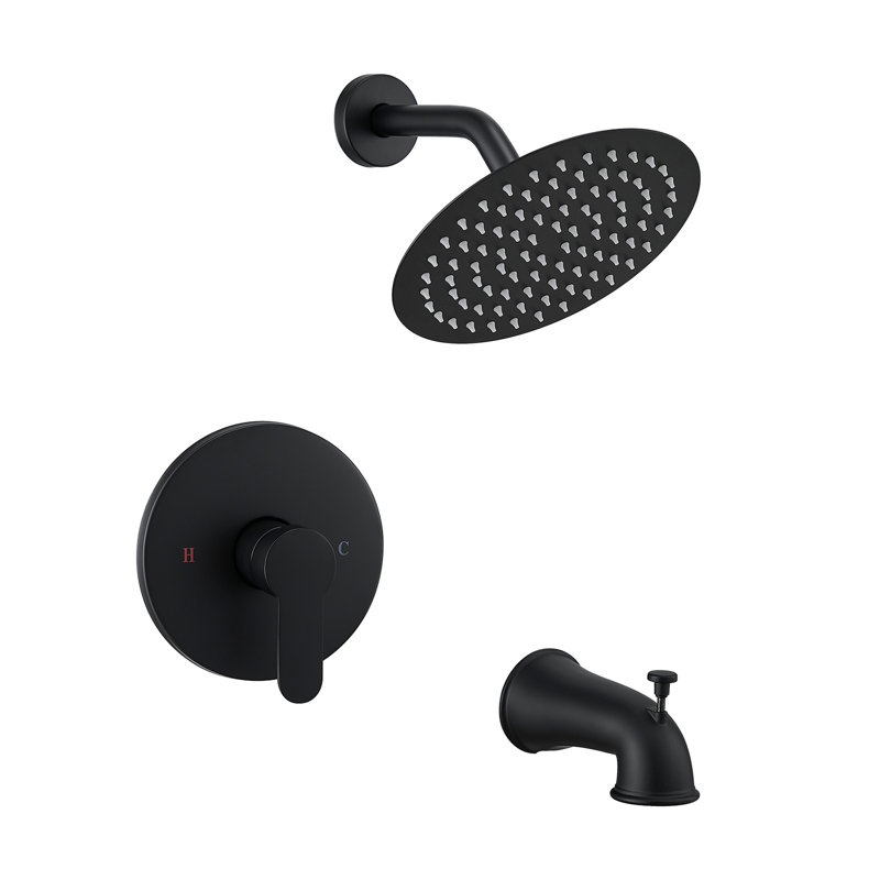 Shower Head Systems Wall Mounted Shower, Matte Black