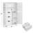 42″ Tall Freestanding Bathroom Storage Cabinet Unit with Open Compartments
