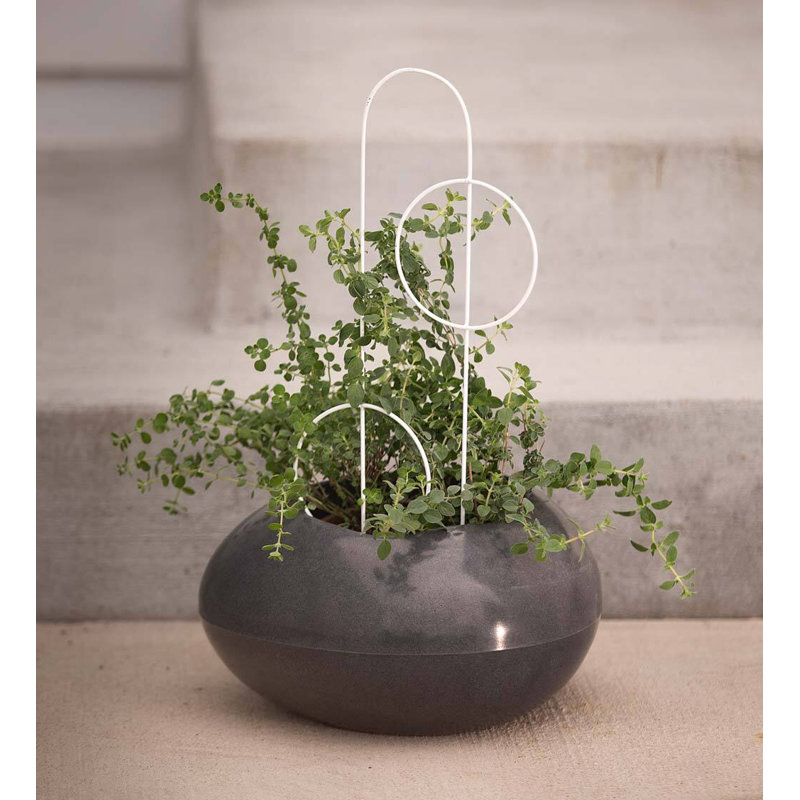 Pot à fleurs en pierre Dimitritchka, Noir
