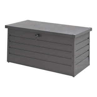 Garden Sanctuary 120cm W 350L Metal Lockable Deck Box in Grey