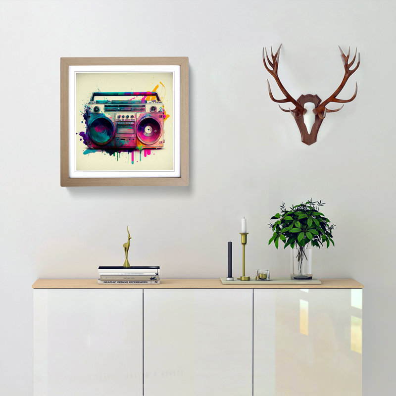 Single Picture Frame Print on Wood, Oak