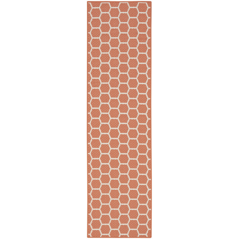 Tapis d'intérieur / extérieur géométrique Casie, Tapis de couloir 2 pi x 6 pi
