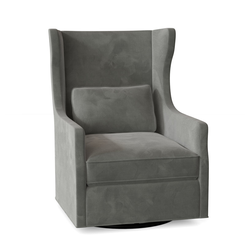 Taylor Swivel Wingback Chair, Pewter (9953 65)
