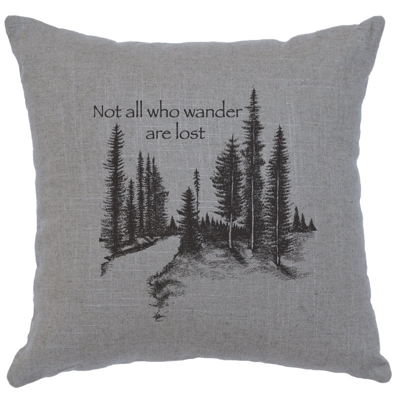 Coussin Wooded River Image - Wander - Gris lin, Gris