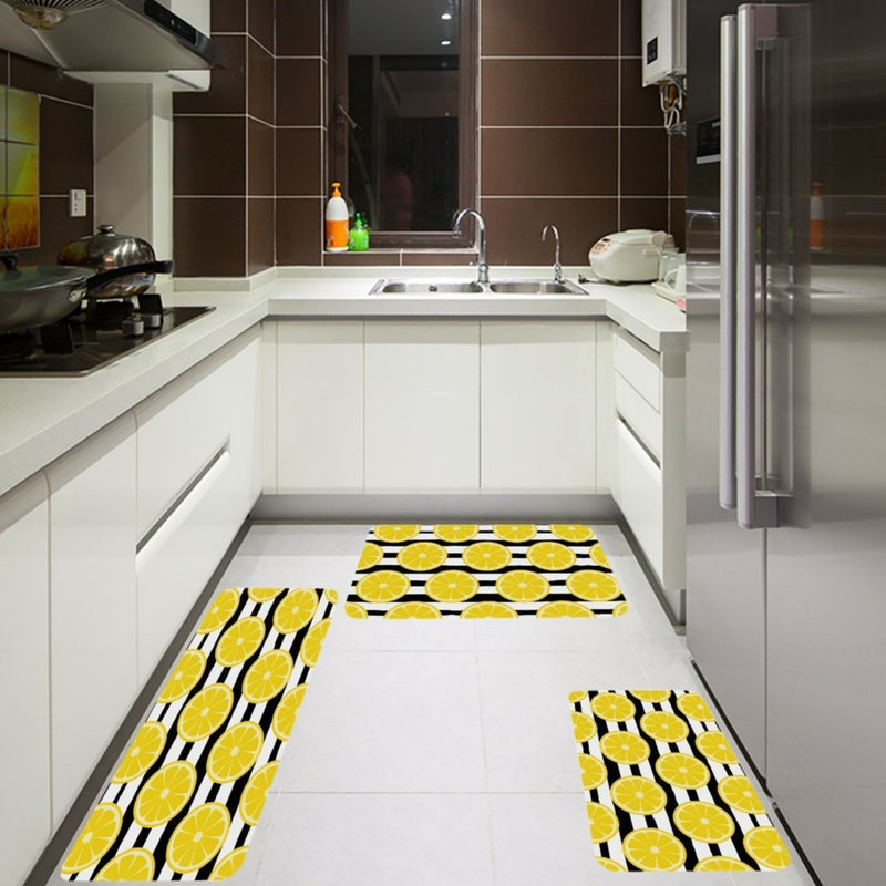 Ensemble de 3 tapis de cuisine Lemon Slice