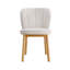 Chaise coquille rembourrée avec cadre en bois-1435917438