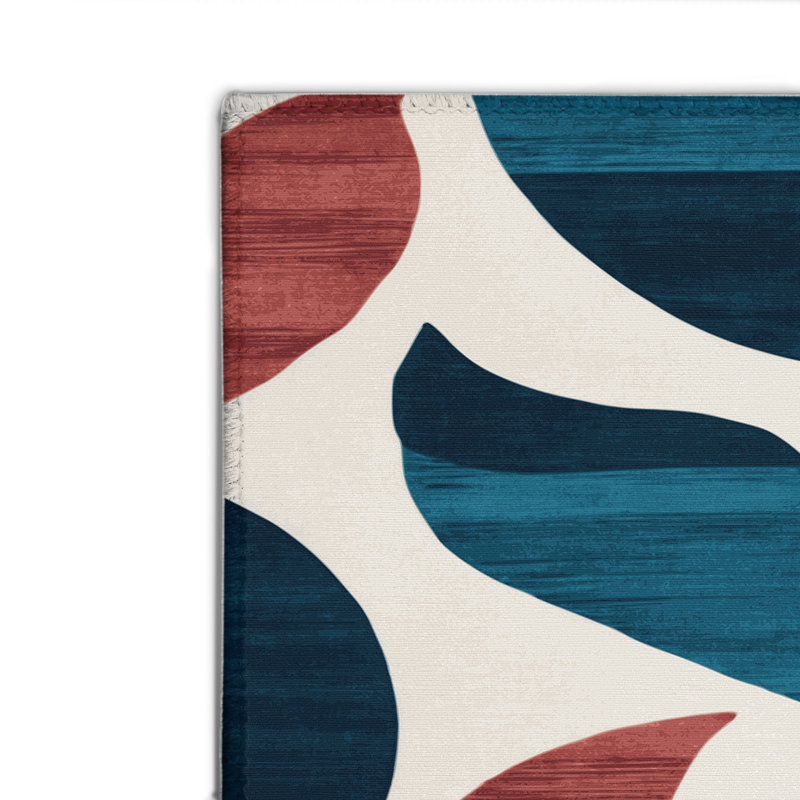 Watercolor Green Indoor and Outdoor Area Rug, Rectangle 2' x 3'