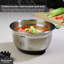 Buckingham Deep Salad Mixing Bowl Stainless Steel With Black Silicone Base-324632068