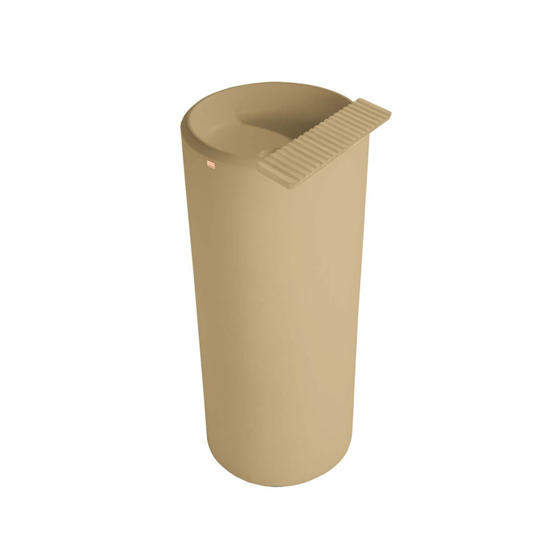 Konkretus Ubud 14.6'' Concrete U-Shaped Bathroom Sink, Dessert Brown