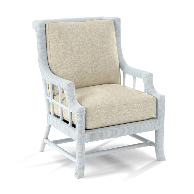 Lafayette Armchair, Bisque, White Performance Fabric; 0851-94