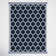 Tapis géométrique en polypropylène bleu foncé