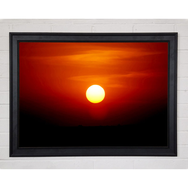 Ebern Designs Sun Over The Black Ocean - Single Picture Frame Print ...