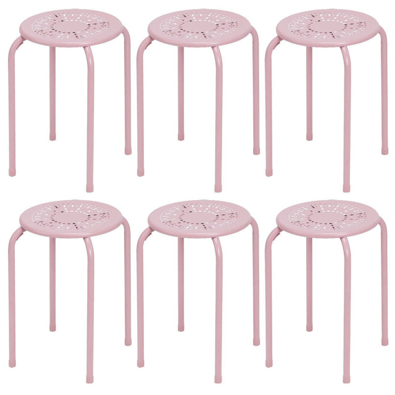 Tabouret court 17,5 po Irey, Rose