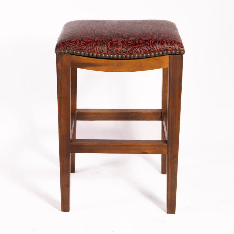 Platzer BR-200 Saddle, Bar Stool (30" Seat Height), Saddle Red Leaf