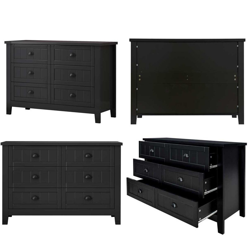 Commode double 6 tiroirs l 47,2 po