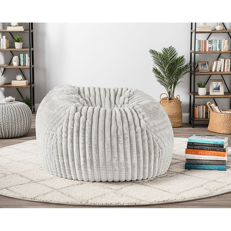 Méridienne 40 po Minky Dove, Polyester blanc