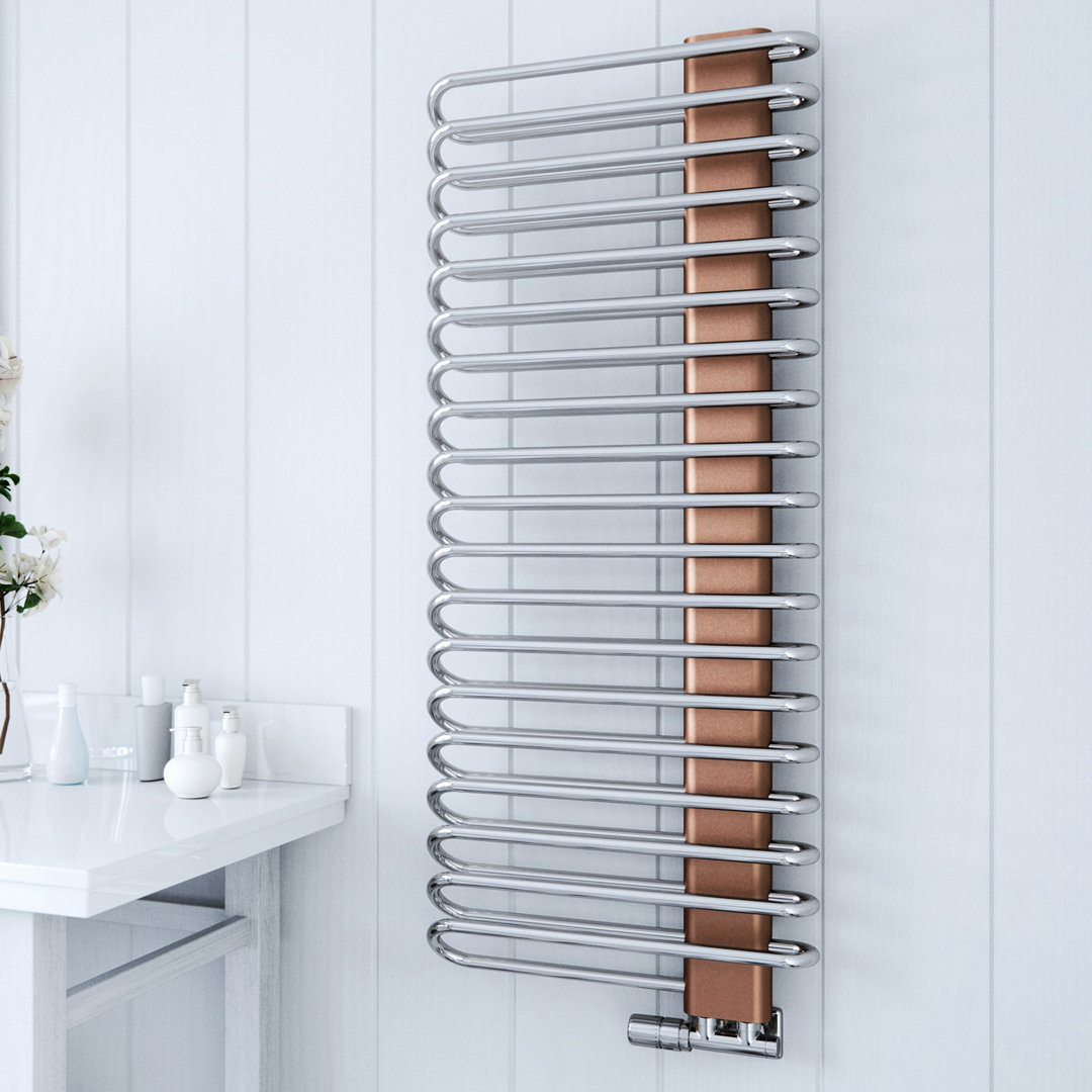 Terma Heated Towel Rail 780 x 400mm - Copper - Nickel Gloss - Image 3