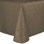 Ultimate Textile - Embroidered Pintuck Taffeta Tablecloth With Rounded Corners Taupe