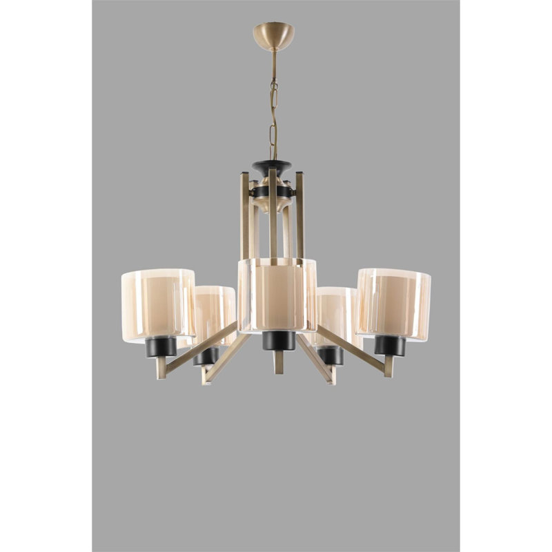 Maisonet 5 - Light Candle Style Chandelier, Copper