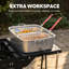  Friteuse d'extérieur au propane avec chariot mobile FEASTO, réchaud indépendant à 2 brûleurs avec 100 000 BTU, 2 pots en aluminium de 18 pte, friteuse pour poisson, frites et poulet, certifié CSA