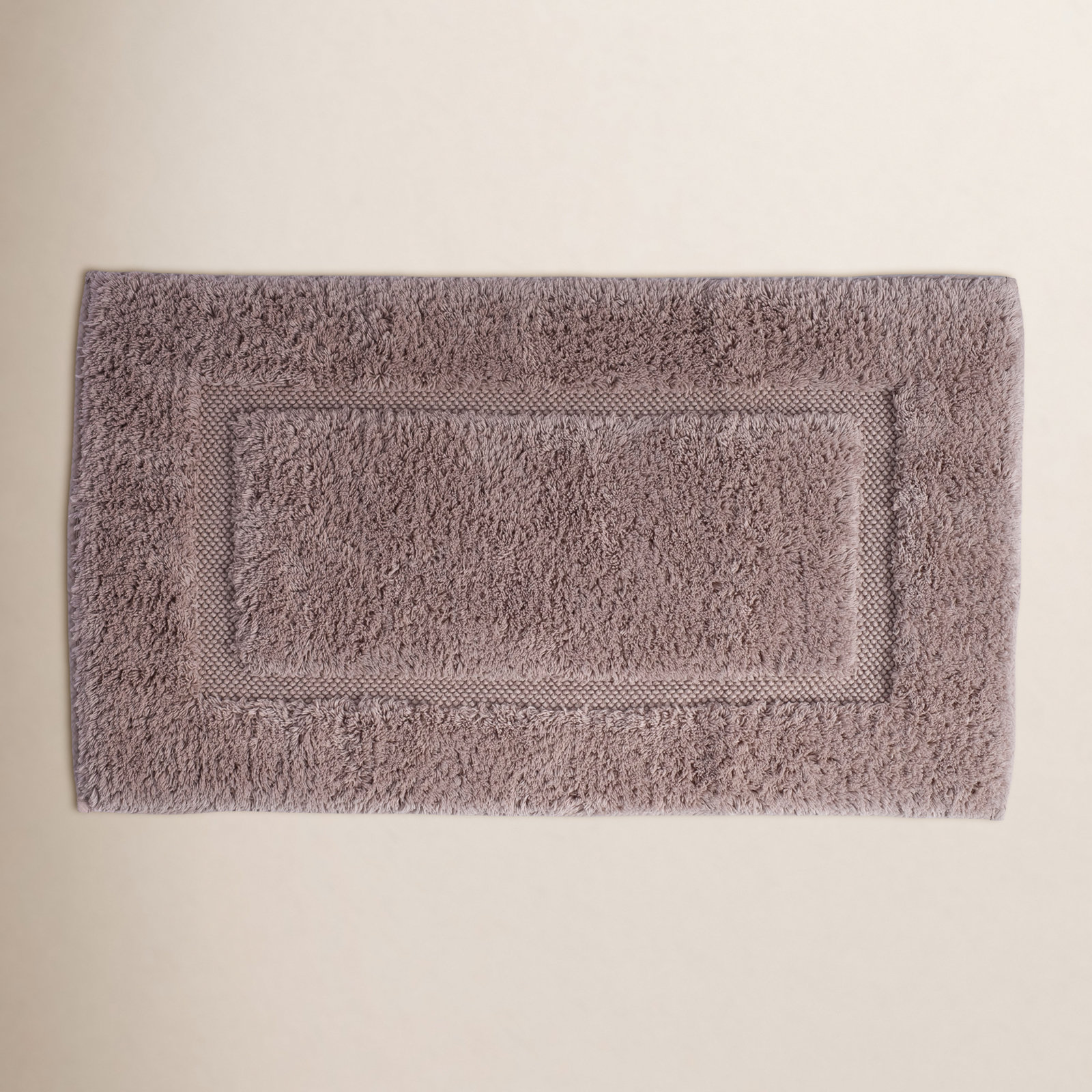 Aude Cotton Bath Rug, Marble Tan