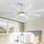 Grand ventilateur de plafond de 66 pouces avec lumière à DEL à intensité variable et 8 pales en ABS avec moteur à courant continu réversible et intelligent pour le salon-1097424807-1097424805