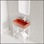 Meuble-lavabo autoportant de 24 po avec lavabo en céramique, pieds en métal ouverts et tablettes de rangement, finition blanche brillante pour les salles de bain modernes-1658727297-1658727303