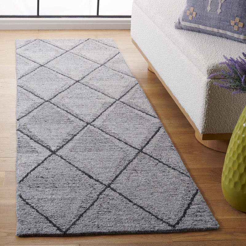 Egwin Hand Tufted Performance Geometric Rug, Runner 2'3" x 8'