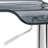 Tabouret réglable gris et chrome avec pivot
