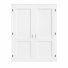 Porte française à 2 panneaux de 48 po x 80 po avec charnières noires, plaque de porte à cadre solide avec cadre, porte intérieure française comme porte de garde-manger, porte de chambre à coucher, porte de buanderie, portes de placard, portes de chambre, loquet et poignée de porte inclus