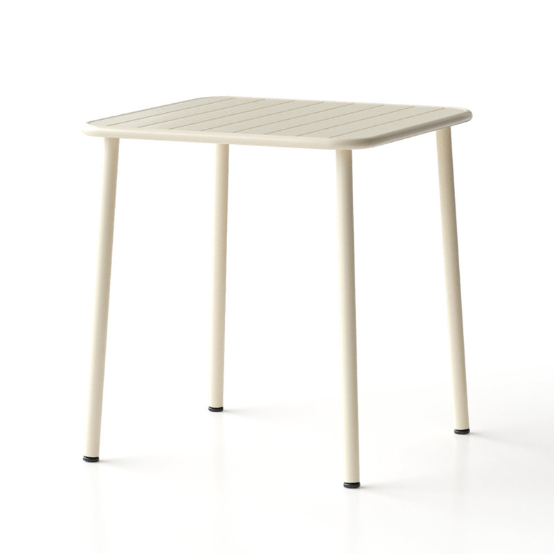 table d'extérieur carrée, Blanc rétro