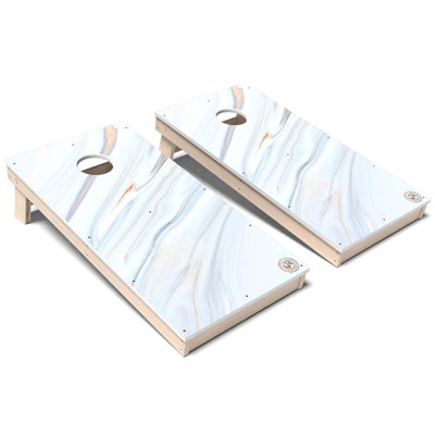 Ensemble de planches de cornhole Marble Blue