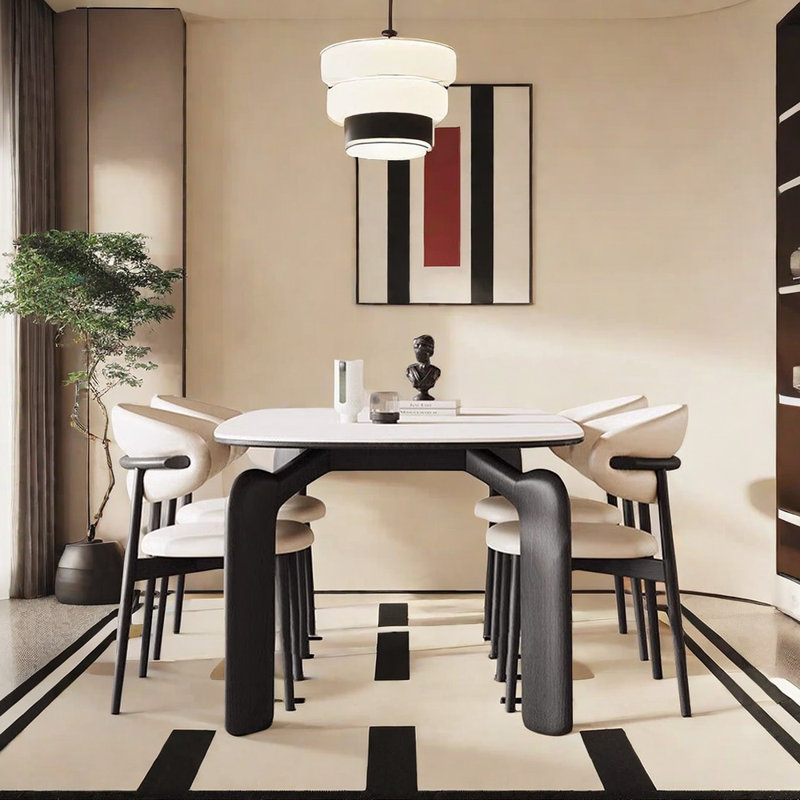 Shelisa 4 - Person Four Leg Dining Set, 29.5"H x 62.9"L x 31.4"W, Black