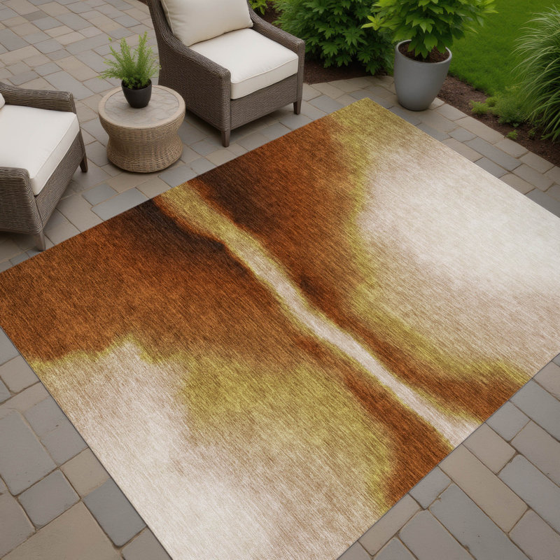 Machine Washable Indoor/Outdoor Chantille ACN2419 Abstract Rug, Rectangle 8' x 10'