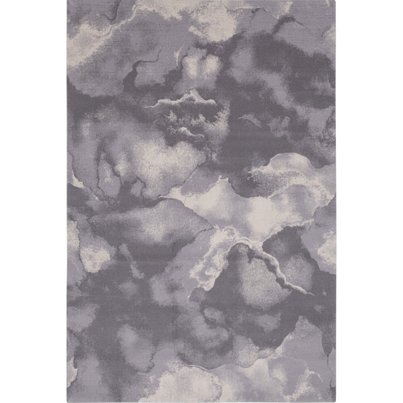 Diverse Cirrus Power Loom Wool Grey Rug, Rectangle 160 x 240cm