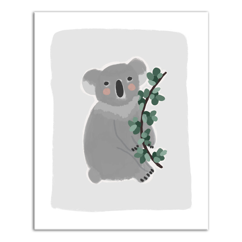 Art sur toile koala doux Briscoe, Gris, H 20 po x l 16 po x P 1,25 po