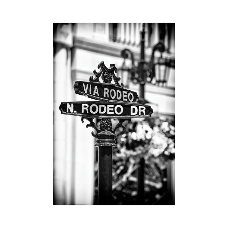 «Black California Series - Beverly Hills Rodeo Drive» par Philippe Hugonnard - reproduction de photo sur toile tendue