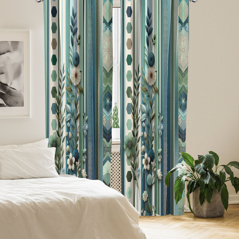 Maybrie Semi Sheer Curtain, 56" W x 95" L