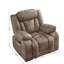 Fauteuil inclinable manuel berçant pivotant en tissu de technologie large 37,23 po Kokal-41277529