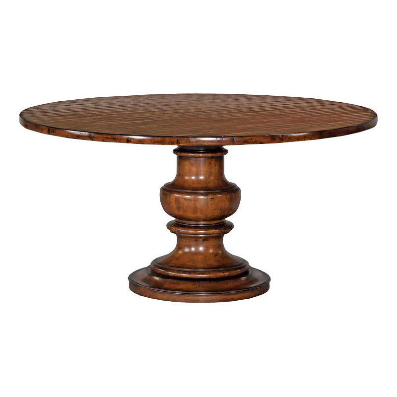 Tuscan Round Solid Wood Dining Table, 30"H x 58"L x 58"W
